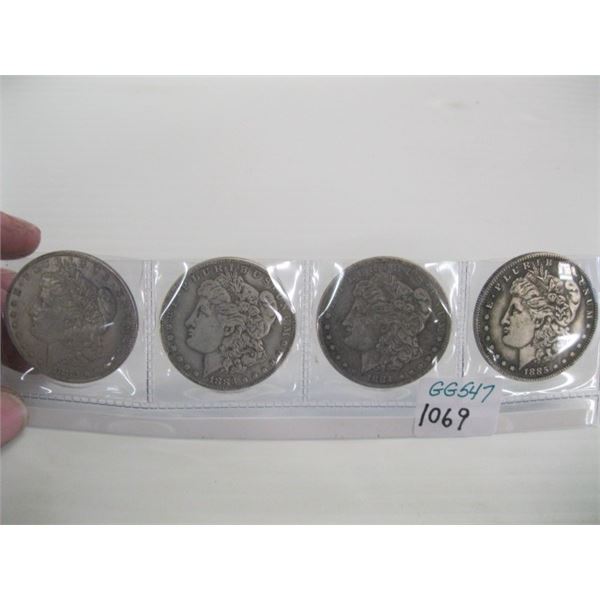 4 MORGAN DOLLARS