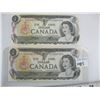 Image 1 : 2 CANADIAN 1973 $1 BILLS