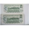 Image 2 : 2 CANADIAN 1973 $1 BILLS