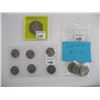 Image 1 : 6 CANADIAN QUARTERS, A 1970 GIBRALTAR CROWN & 6 CANADIAN 50 CENT PIECES