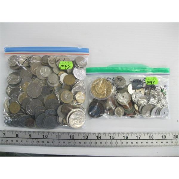 2 BAGS OF ASST. COINS