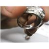 Image 3 : SILVER (.925) RING W/PURPLE STONE - SZ 6