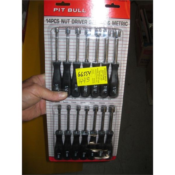 14 PIECE NUT DRIVER SET, SAE & METRIC