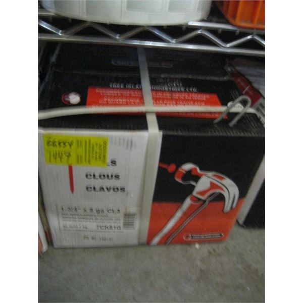 NEW BOX OF 1.75  8 GUAGE FENCE STAPLES