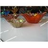 Image 2 : 3 DECORATIVE ART GLASS BOWLS