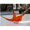 Image 1 : ORANGE ART GLASS DISH