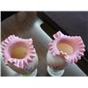 Image 2 : PAIR OF VASES WITH FLUTED EDGE TOP
