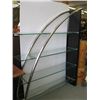 Image 1 : MODERN CURVED BAR GLASS SHELF UNIT