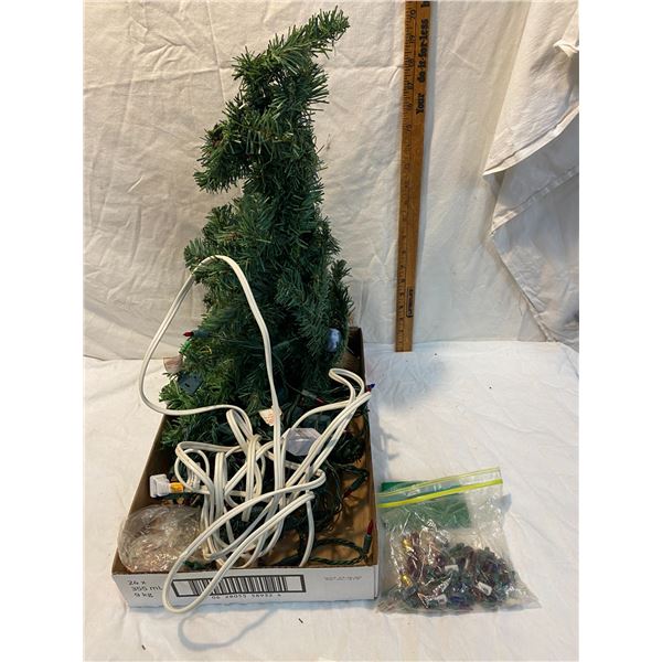 Christmas decor and vintage light strands