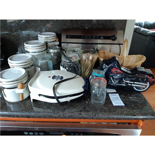 Food Saver, Canisters, and Baker S