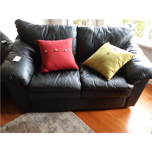 Leather Loveseat C