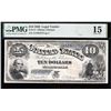 Image 1 : 1880 $10 Jackass Legal Tender Note PMG 15