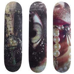 Marilyn  Minter skatedecks, set of three
