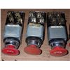 Image 2 : Lot of (17) Fuji Mushroom Reset Red Push Buttons