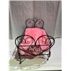 Image 4 : Picture Perfect Babies - Black Wire Heart Bed w/ Mattress
