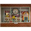 Image 2 : Soda Pop Shop - Wall Clock Scene Behind Crafted Brick Wall & Window