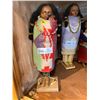 Image 1 : Trading Post - 1913-1950 - Skookum Indigenous Lady With Pappoose (14"), Indigenous Man (2pc)