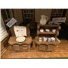 Image 1 : Prairie Homestead - Wooden Dresser with Wash Basin & Cabinet with Dishes