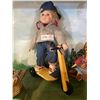 Image 1 : Play Yard - Porcelain Boy Doll on Wooden Scooter