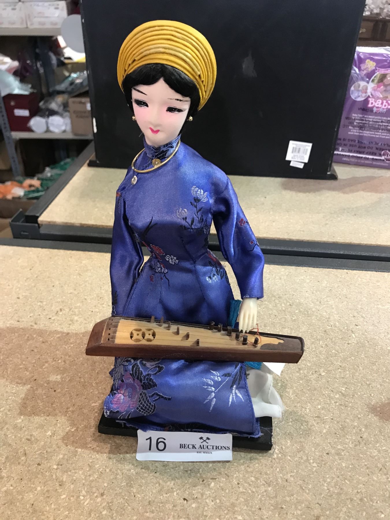 Japanese Musician Doll in Traditional Attire 