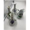 Image 1 : 3 x Porcelain Vases & 1 x Cream Jug By Fielder Keepsakes
