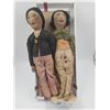 Image 1 : Two Vintage Handmade Cotton Dolls 16' Tall