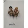 Image 1 : 2 x Porcelain Baby Wall Hanger Dolls
