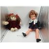Image 1 : Cloth Cabbage Patch-Style Doll and Plastic Girl Doll