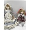 Image 1 : Brinn's Porcelain Doll and Soft Body Cloth Doll