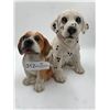 Image 1 : 2 X Ceramic Dogs, Beagle and Dalmatian, 7" and 10"
