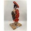 Image 1 : 15" Japanese Lady Doll in Traditional Dress on Wooden Base