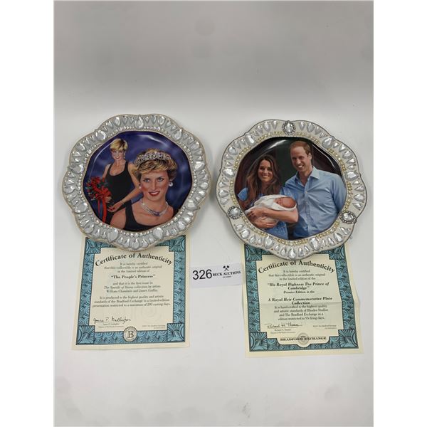 2 X 8 Plates From The Bradford Exchange Princess Diana And Prince Of 2-x-8-plates-from-the-bradford-exchange-princess-diana-and-prince-of