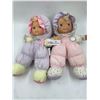 2 x 12" Soft-Body Zaccar Baby Dolls, a 13" Baby All Gone, and 14" Soft-Body Girl Doll in Overalls