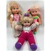 "Happy Hugs" Doll, "Lil' Miss Makeup" Doll, and "Bride Surprise" Doll