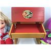 Image 5 : Doll School Desk & Chalk Board  And Two Soft Body Girl Dolls