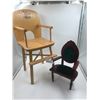 Image 1 : 2 x Wooden Doll Chairs (Larger is 21")
