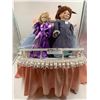 Small Purple Dress Porcelain Girl Doll,323 Armond Marseille Porcelain Girl Doll With Beds