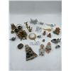 Image 1 : Assortment of Miniature Ceramic Dolls and Miniature Brass Doll Accessories