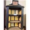 Image 1 : 13 x Wood Messages with Wood Display Cabinet