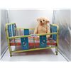 Image 1 : Vintage metal doll bed and teddy bear