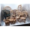 Image 1 : Doll wicker furniture lot, 12 pcs