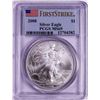 Image 1 : 2008 $1 American Silver Eagle Coin PCGS MS69 First Strike