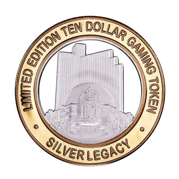.999 Silver Silver Legacy Reno, Nevada $10 Casino Limited Edition Gaming Token