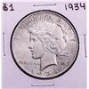 Image 1 : 1934 $1 Peace Silver Dollar Coin