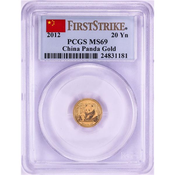 2012 China 20 Yuan Panda Gold Coin PCGS MS69 First Strike