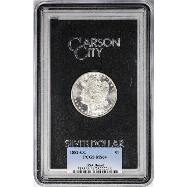 1882-CC $1 Morgan Silver Dollar Coin GSA Hoard Uncirculated PCGS MS64