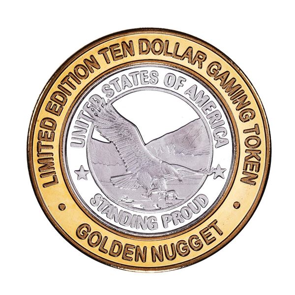 .999 Silver Golden Nugget Las Vegas, Nevada $10 Limited Edition Casino Gaming Token