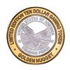 Image 1 : .999 Silver Golden Nugget Las Vegas, Nevada $10 Limited Edition Casino Gaming Token