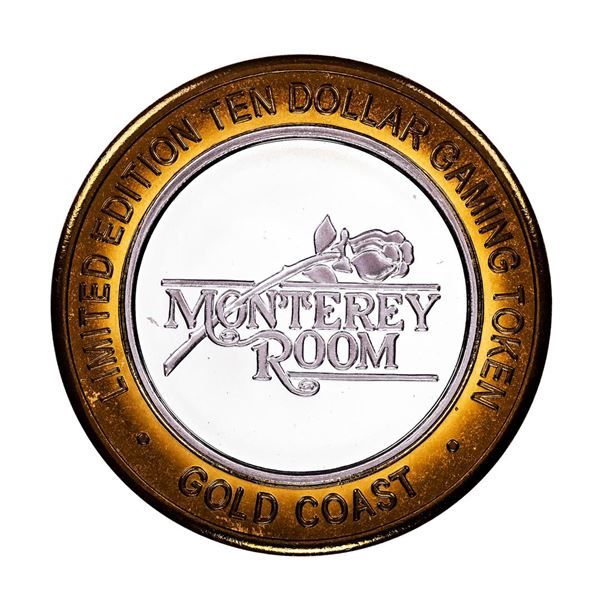 .999 Fine Silver Gold Coast Las Vegas, Nevada $10 Casino Limited Edition Gaming Token