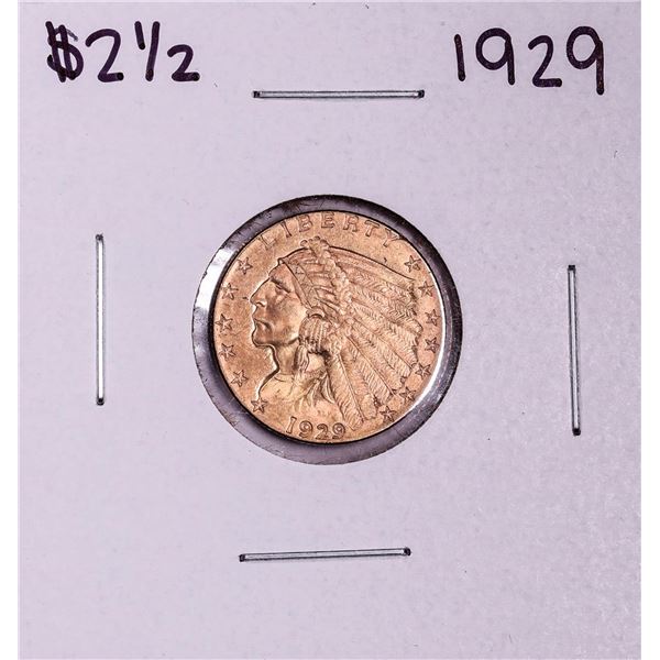 1929 $2 1/2 Indian Head Quarter Eagle Gold Coin